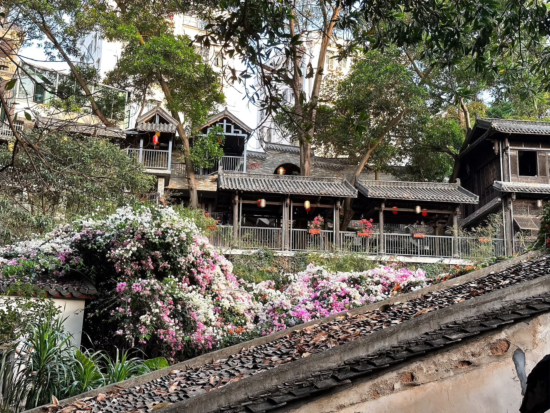 Stone lanes and grey-brick houses of Gankeng Old Town in Longgang, Shenzhen